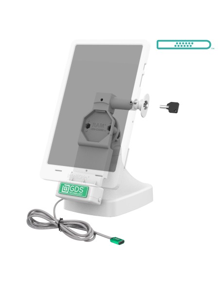 GDS® Uni-ConnT Locking Tilt & Swivel Dock with USB-C - Gray