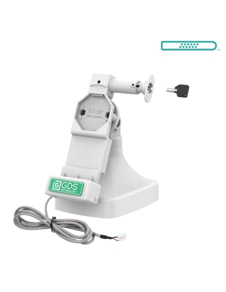 GDS® Uni-ConnT Locking Tilt & Swivel Dock with PoE - Gray