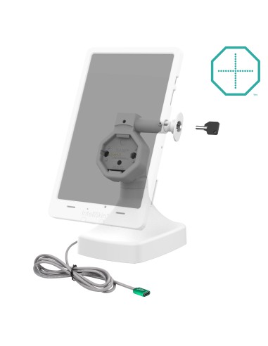 GDS® Uni-ConnT Powered Locking Tilt & Swivel Dock with USB-C - Gray