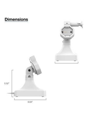 GDS® Uni-ConnT Powered Locking Tilt & Swivel Dock with USB-C - Gray
