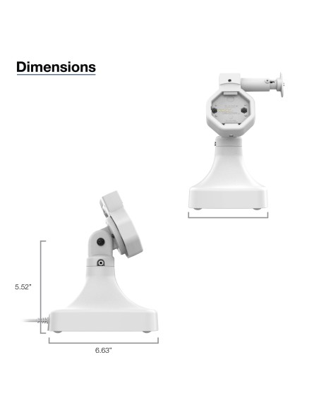 GDS® Uni-ConnT Powered Locking Tilt & Swivel Dock with USB-C - Gray