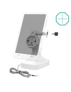 GDS® Uni-ConnT Powered Locking Tilt & Swivel Dock with PoE - Gray 2