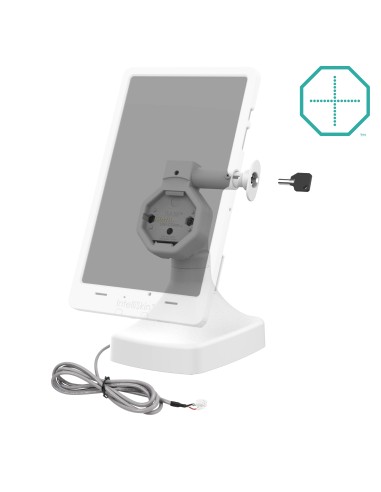 GDS® Uni-ConnT Powered Locking Tilt & Swivel Dock with PoE - Gray