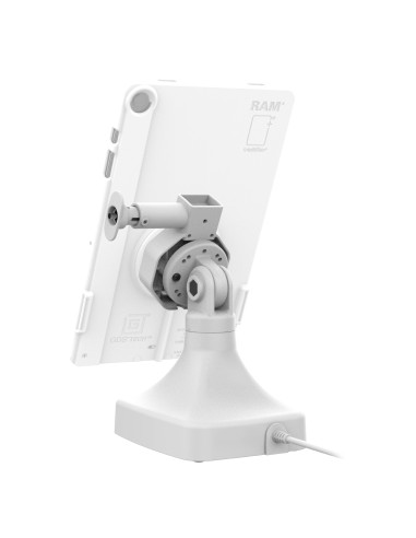 GDS® Uni-ConnT Powered Locking Tilt & Swivel Dock with PoE - Gray