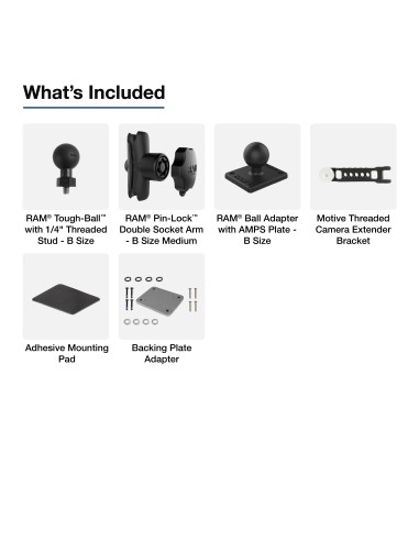 RAM® Dashboard Mount for Motive Dashcam with Extension Bracket