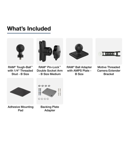 RAM® Dashboard Mount for Motive Dashcam with Extension Bracket
