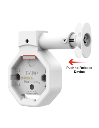 GDS® Uni-ConnT Powered Locking Wall Dock with PoE - Gray