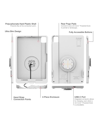 IntelliSkin® Thin-CaseT iPad Air 11 M2, M3, M4 (Rear Pogo Pads) - Gray