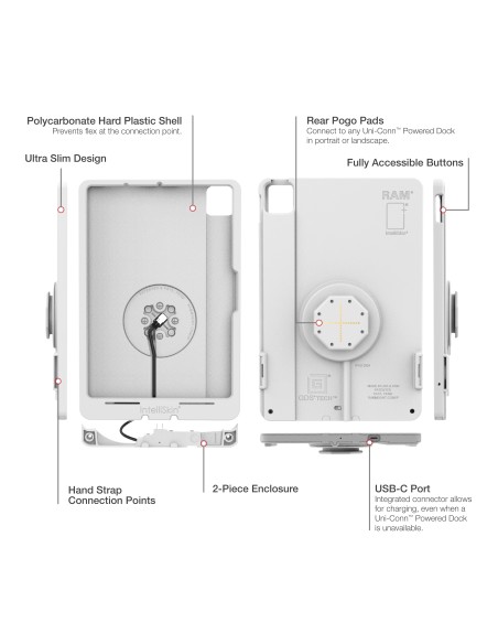 IntelliSkin® Thin-CaseT iPad Air 11 M2, M3, M4 (Rear Pogo Pads) - Gray