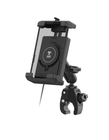 RAM® Quick-GripT Pro XL Tough-ClawT Mount with Qi2 15W Wireless Charger