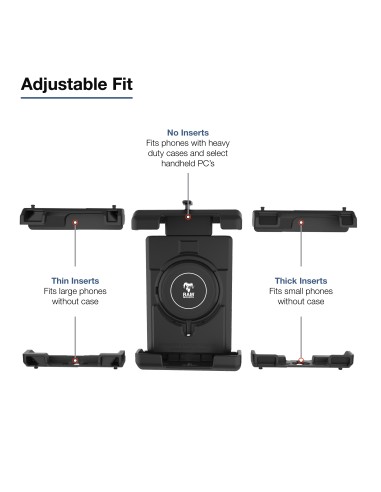 RAM® Quick-GripT Pro XL Tough-ClawT Mount with Qi2 15W Wireless Charger