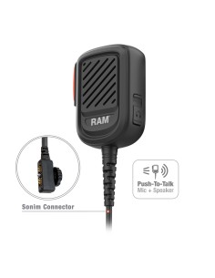 RAM® Remote Speaker Mic with Sonim SecureAudio Connector