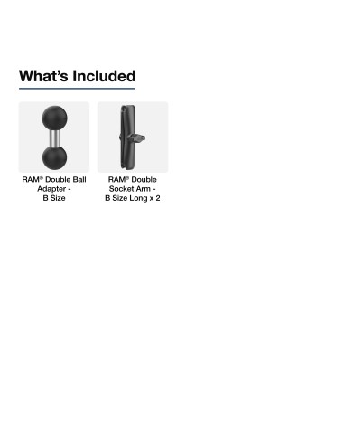 RAM® 13" Double Socket Arms - Dual Long B Size