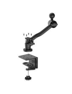 RAM® Heavy Duty C-Clamp Base with Swivel Ratchet Arm & Ball - C Size 2