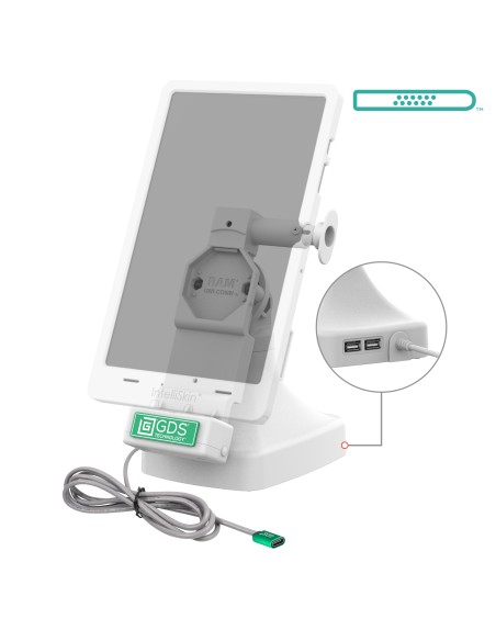 GDS® Uni-ConnT Tilt & Swivel Dock with USB-C + Data - Gray