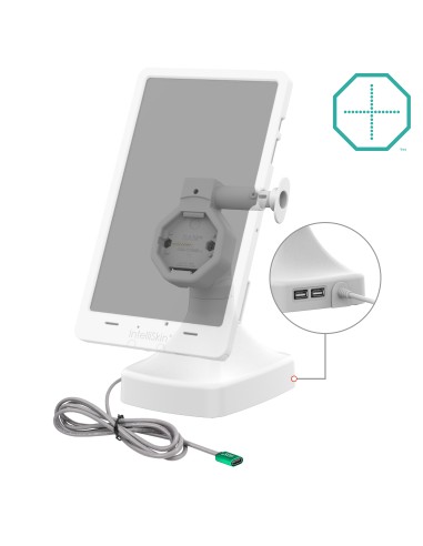 GDS® Uni-ConnT Powered Tilt & Swivel Dock with USB-C + Data - Gray
