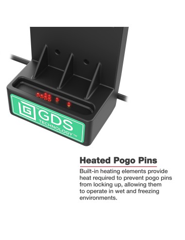 GDS® Locking Powered Dock + USB-A for Zebra TC2x & TC5x - Heated Pins
