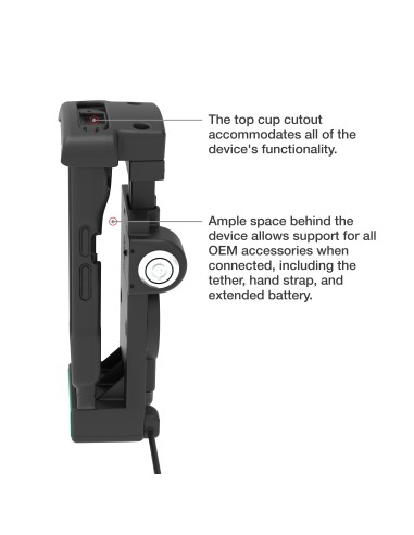 GDS® Locking Powered Dock + USB-A for Zebra TC2x & TC5x - Heated Pins