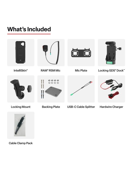 GDS® Locking PTT Speaker Mic Kit for XCover7 Pro/6 Pro - Kodiak