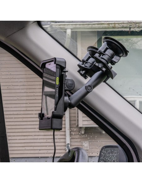 RAM® Twist-LockT Dual Pivot Suction Cup Base with Ball
