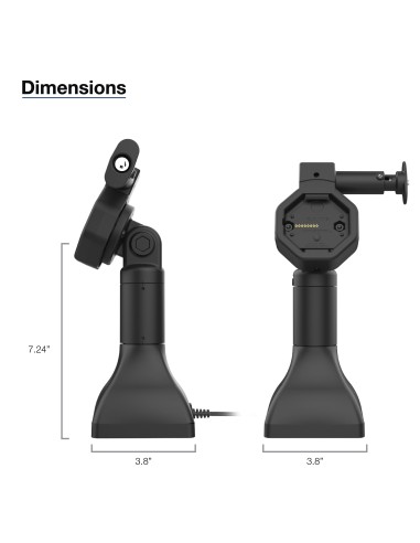 GDS® Uni-ConnT Powered 7" Locking Pedestal Dock with PoE