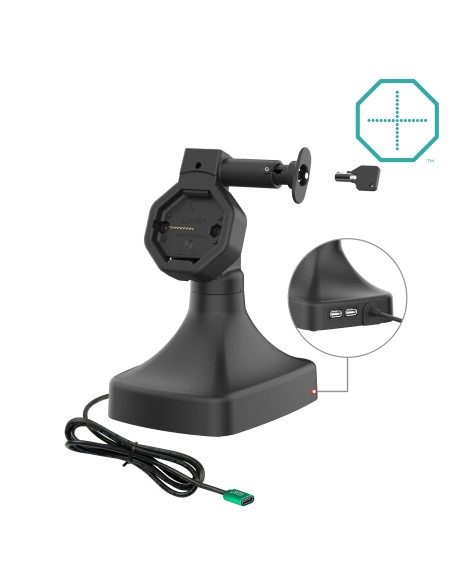 GDS® Uni-ConnT Powered Locking Tilt & Swivel Dock with USB-C + Data