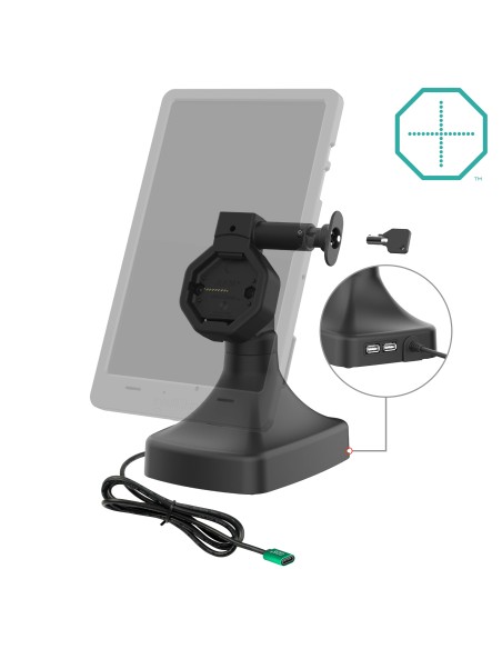 GDS® Uni-ConnT Powered Locking Tilt & Swivel Dock with USB-C + Data