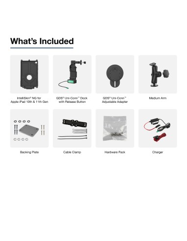 GDS® Uni-ConnT Locking Vehicle Bundle for Apple iPad 10th & 11th Gen