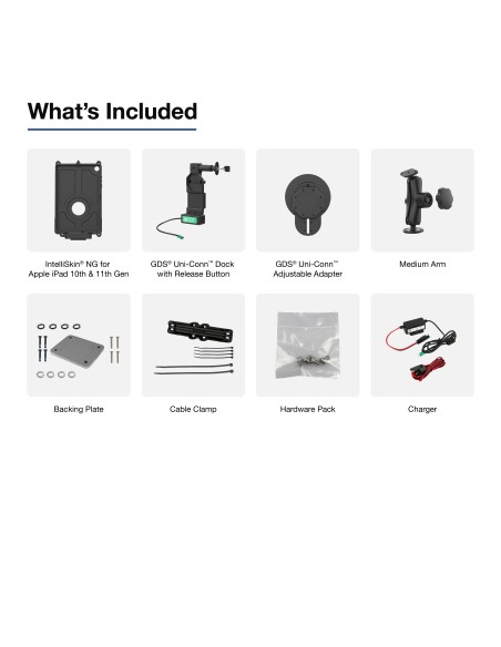 GDS® Uni-ConnT Locking Vehicle Bundle for Apple iPad 10th & 11th Gen