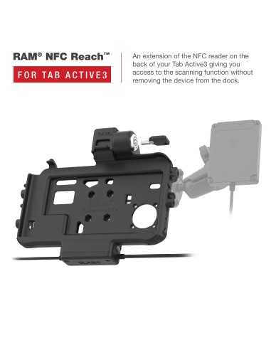 RAM® Thin-DockT Locking Power + Dual USB Dock for Tab Active5 & 3