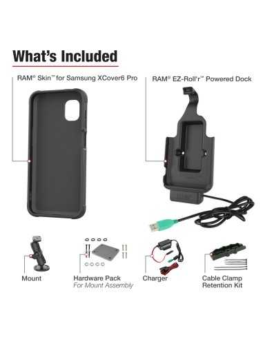 RAM® EZ-Roll'rT Dock & Dashboard Mount for Samsung XCover7 Pro & 6 Pro