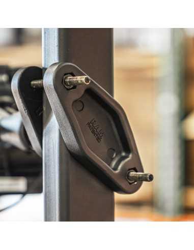 RAM® 4" Square Post Clamp Mount with Round AMPS Plate - D Size
