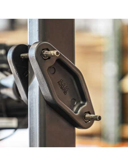 RAM® 4" Square Post Clamp Mount with Round AMPS Plate - D Size