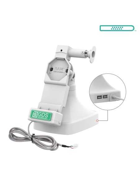 GDS® Uni-ConnT Tilt & Swivel Dock with PoE + Data - Gray
