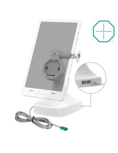 GDS® Uni-ConnT Powered Tilt & Swivel Dock with USB-C + Data - Gray