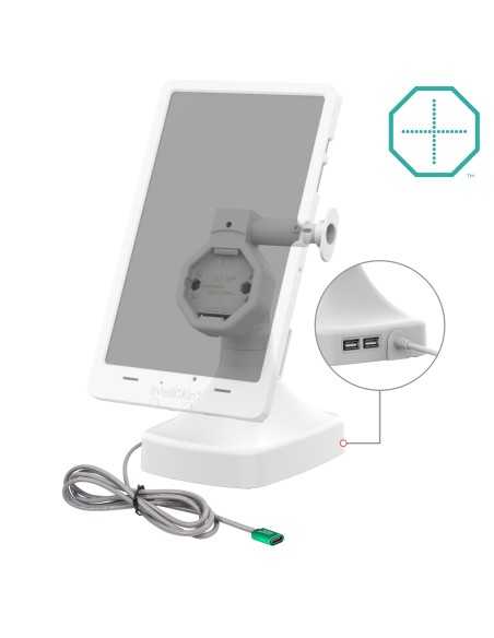 GDS® Uni-ConnT Powered Tilt & Swivel Dock with USB-C + Data - Gray