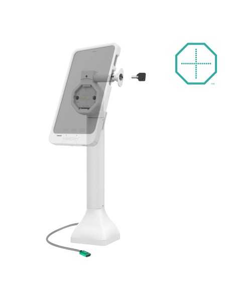GDS® Uni-ConnT Powered 14" Locking Pedestal Dock with USB-C - Gray