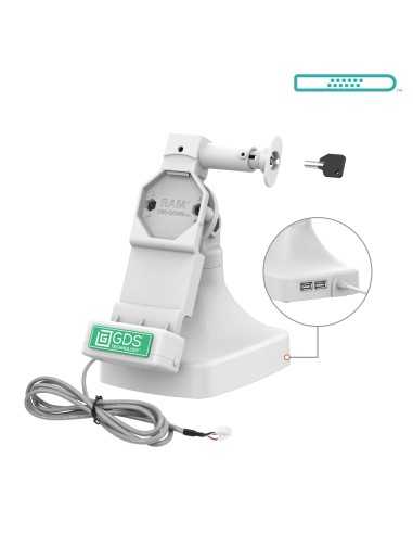 GDS® Uni-ConnT Locking Tilt & Swivel Dock with PoE + Data - Gray