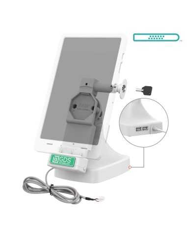 GDS® Uni-ConnT Locking Tilt & Swivel Dock with PoE + Data - Gray