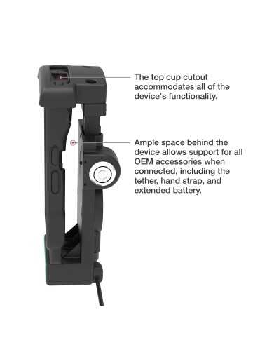 GDS® Locking Powered Dock + USB-A for Zebra TC2x & TC5x - Heated Pins