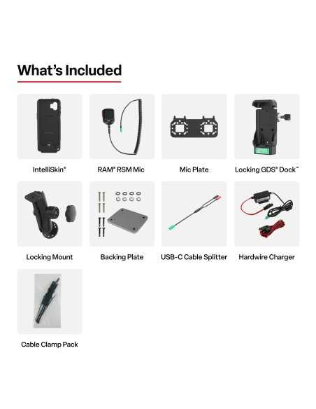 GDS® Locking PTT Speaker Mic Kit for XCover7 Pro/6 Pro - ESChat