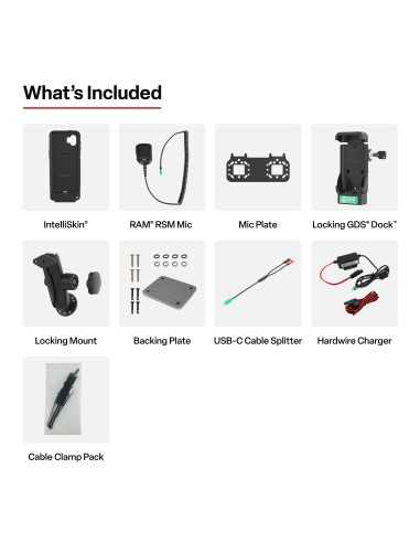 GDS® Locking PTT Speaker Mic Kit for XCover7 Pro/6 Pro - Kodiak