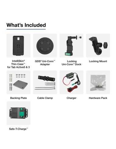 GDS® Uni-ConnT Locking Thin-CaseT Vehicle Kit for Samsung Tab Active5