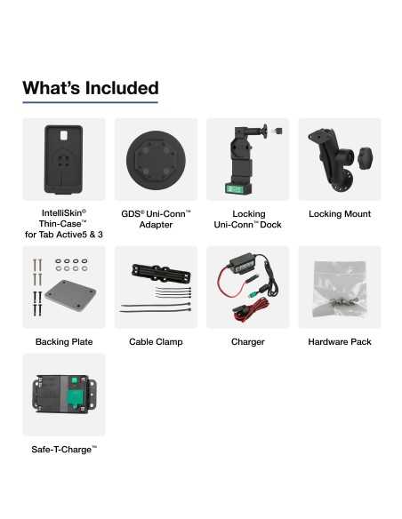 GDS® Uni-ConnT Locking Thin-CaseT Vehicle Kit for Samsung Tab Active5