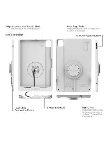 IntelliSkin® Thin-CaseT for iPad Pro 11 (M4 & M5) (Rear Pogo Pads) Gray