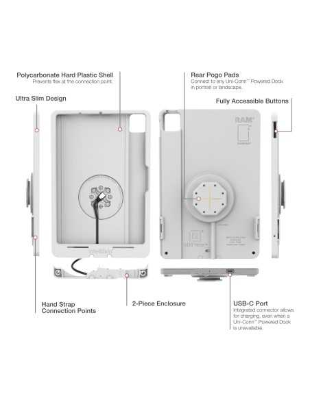 IntelliSkin® Thin-CaseT for iPad Pro 11 (M4 & M5) (Rear Pogo Pads) Gray
