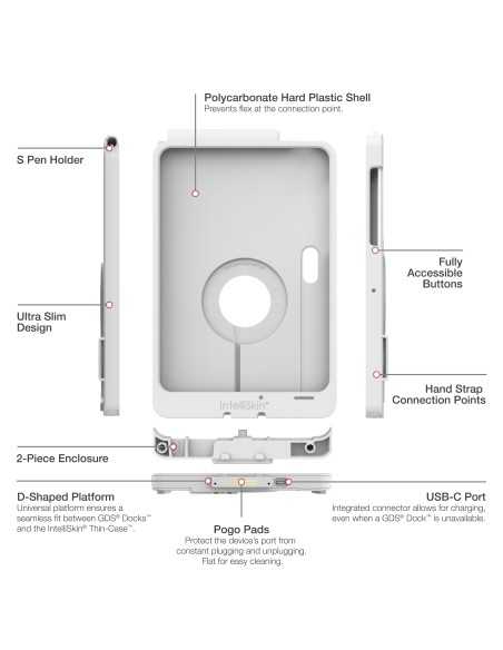 IntelliSkin® Thin-CaseT for Samsung Tab Active5 Pro & 4 Pro - Gray