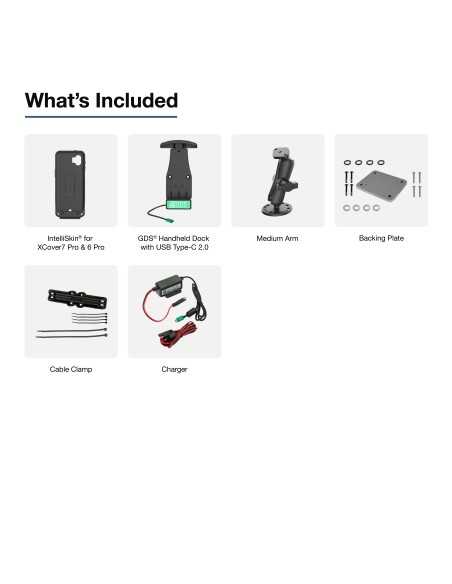 GDS® Handheld Dock & Dashboard Mount Kit for Samsung XCover7 Pro & 6 Pro