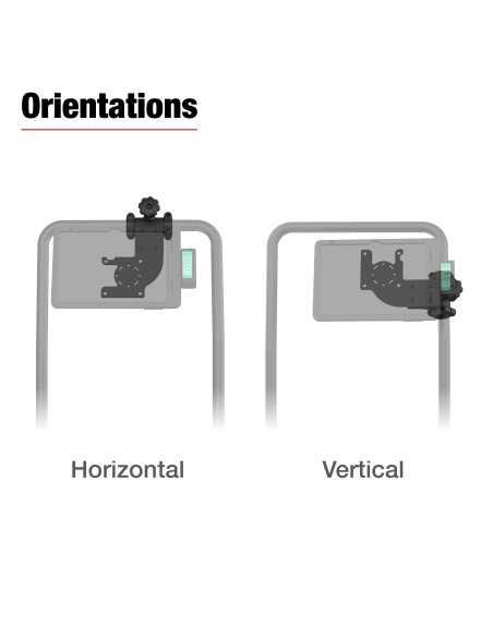 RAM® Friction Hinge Mount with AMPS Bracket for Tough-BarT