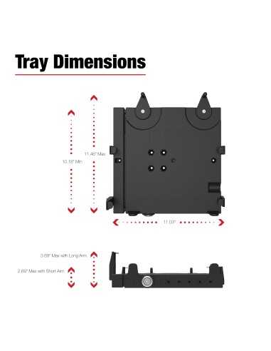 RAM® No-DrillT Laptop Mount for '15-26 Ford F-150, '17-26 F-250 + More